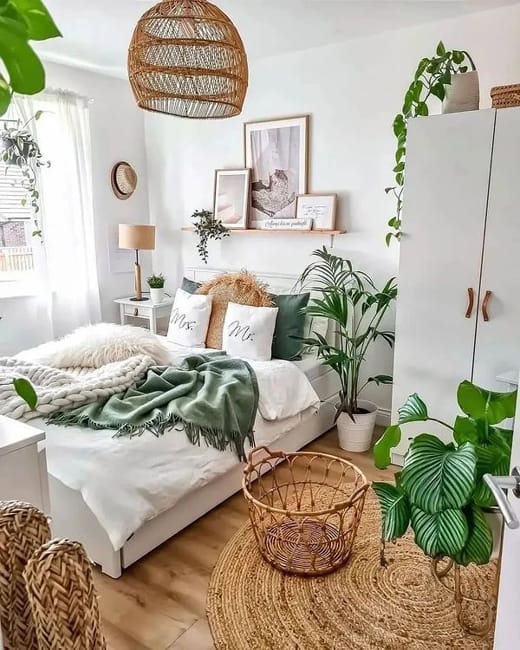 houseplants green accessories bedroom decorating ideas