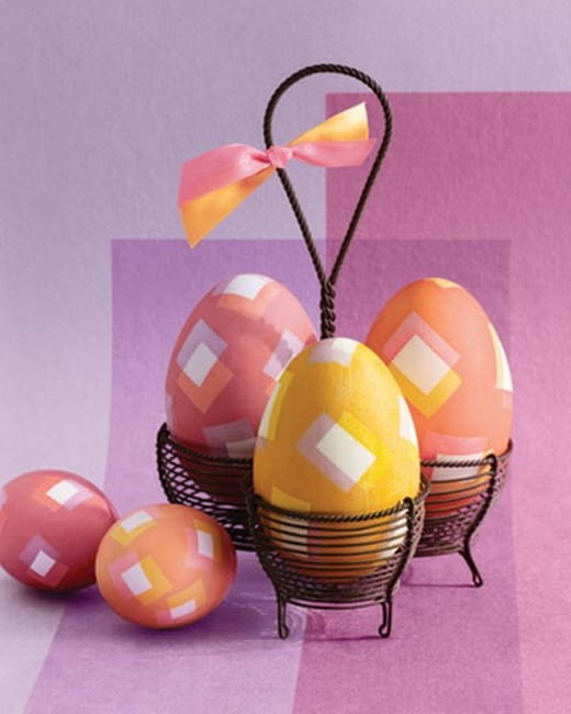 easter table centerpiece idea eggs