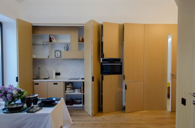 folding kitchen cabinets doors