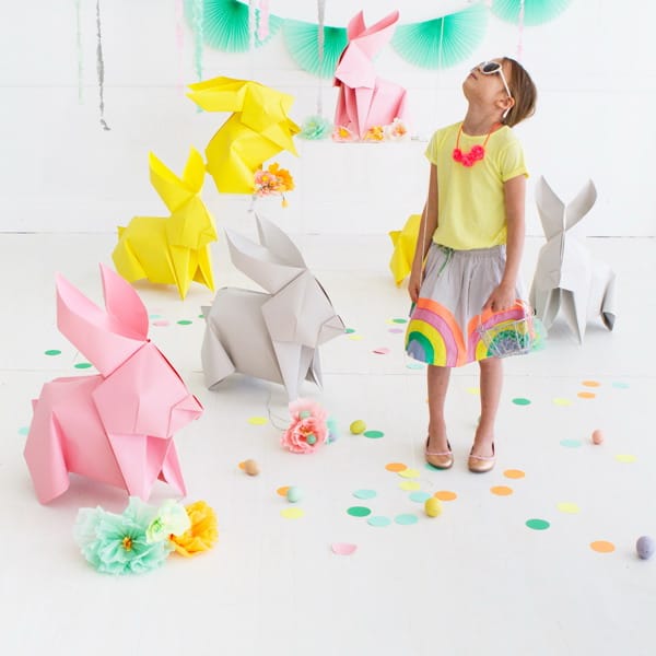 DIY Giant Origami Bunnies!