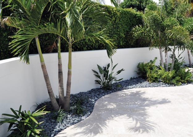 Yard Landscaping with Black Rocks, Popular Stone Types for Modern ...