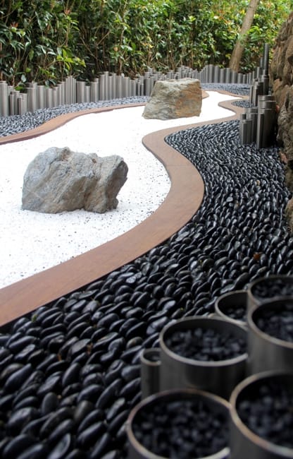 Paisajismo de jardines con rocas negras, tipos de piedra populares para ...