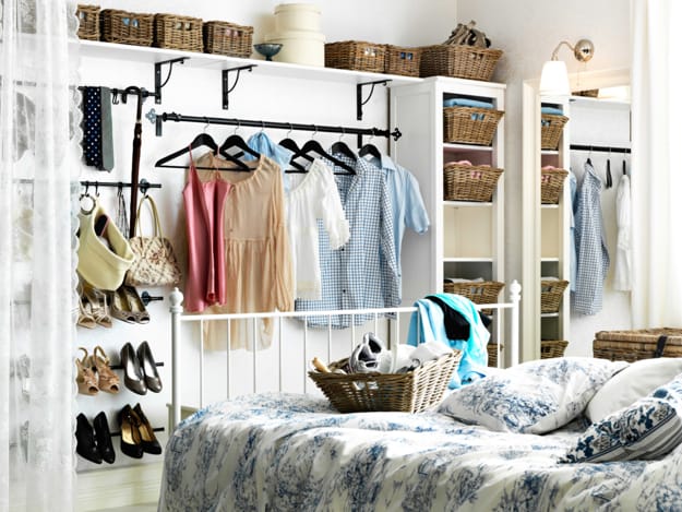 Open Storage Solutions, No Closet Storage Ideas