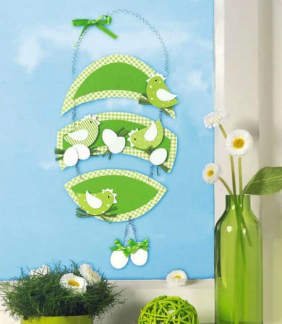 hanging decorations easter eggs spring flowers