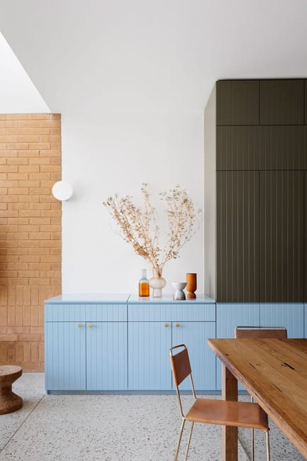 blue kitchen cabinets