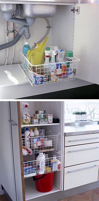 How to Store Cleaning Items, 35 Space Saving Ideas for Kitchen Organization