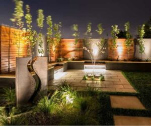 Yard Landscaping with Beautiful Outdoor Lights, Lighting Design Ideas