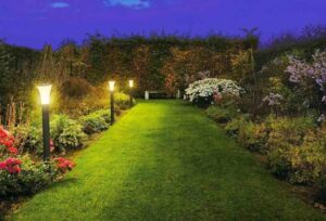 Yard Landscaping with Beautiful Outdoor Lights, Lighting Design Ideas