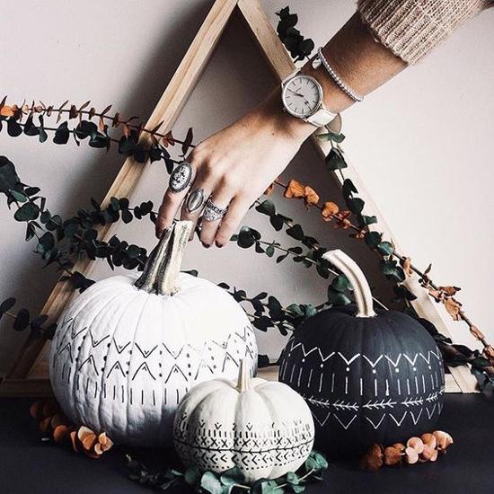handmade halloween decorations black paint