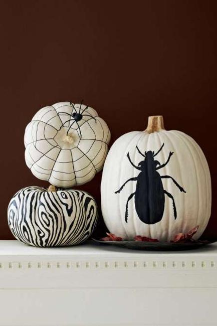 handmade halloween decorations black paint
