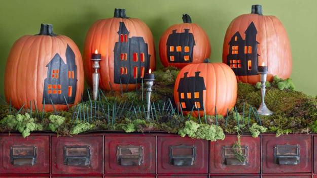 handmade halloween decorations black paint