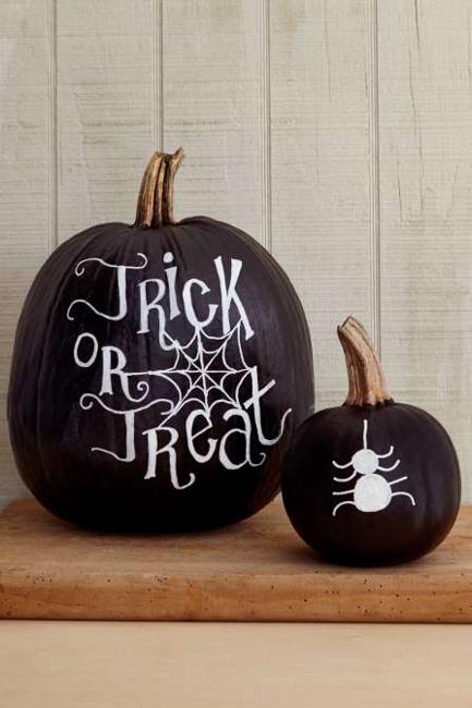 handmade halloween decorations black paint