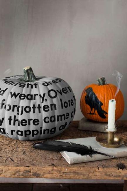 handmade halloween decorations black paint