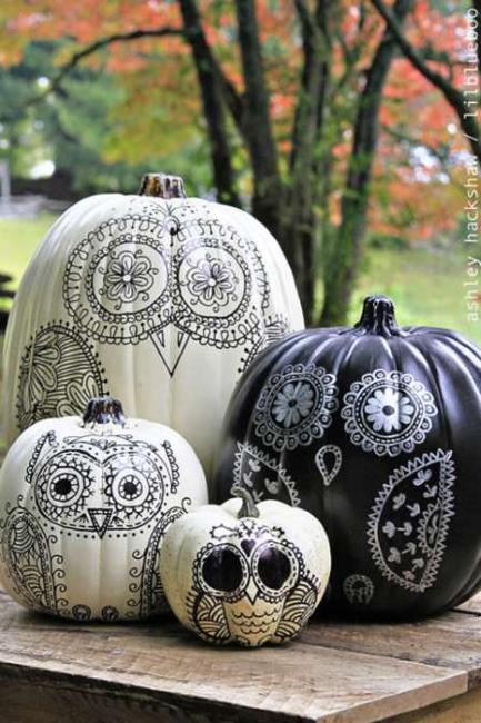 handmade halloween decorations black paint