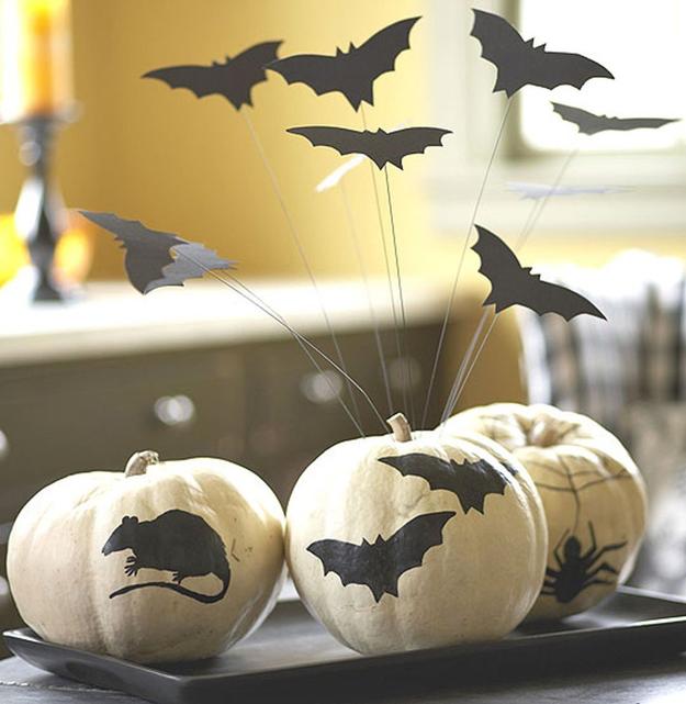handmade halloween decorations black paint