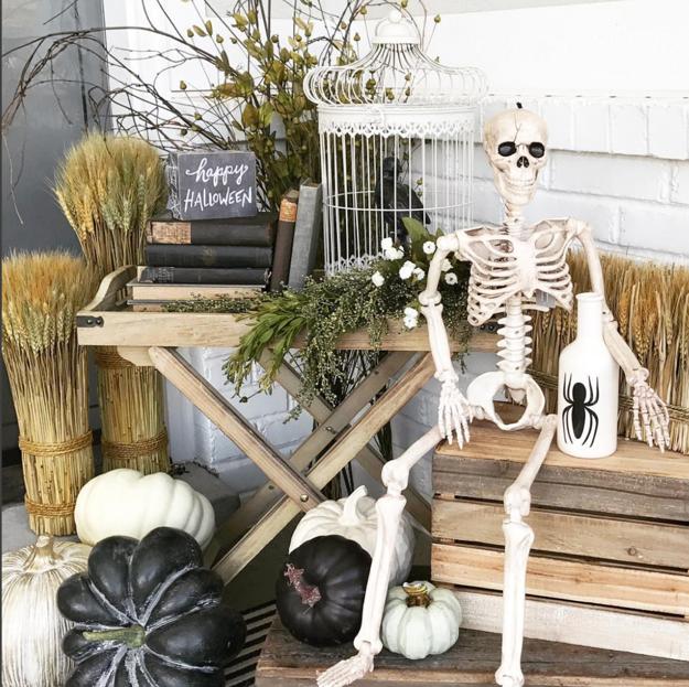 handmade halloween decorations black paint