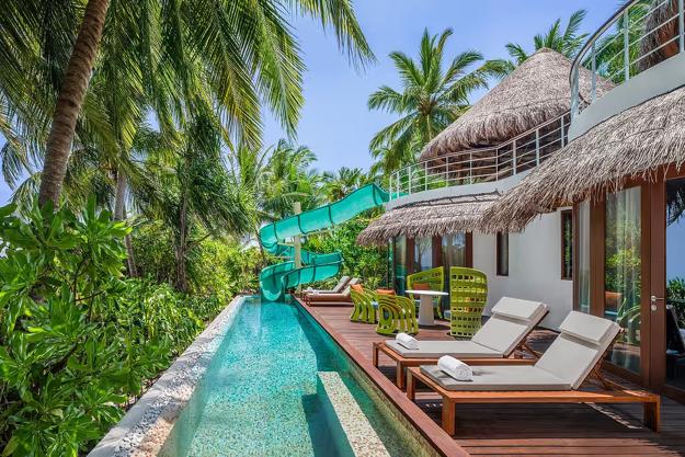 swimming pool slide