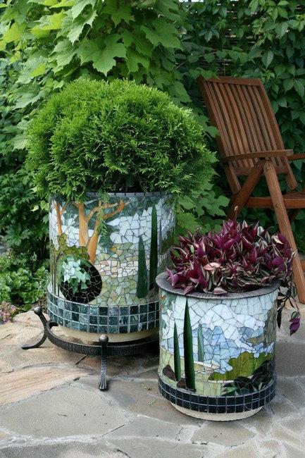 mosaic planters