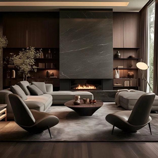 contemporary living room furniture fireplace design