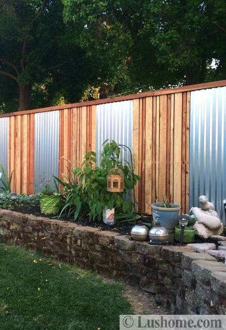 mixed fence building materials