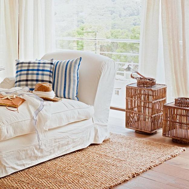 beautiful lanterns blue stripes decorative pillows