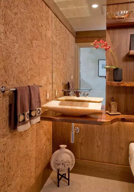 bathroom design cork walls