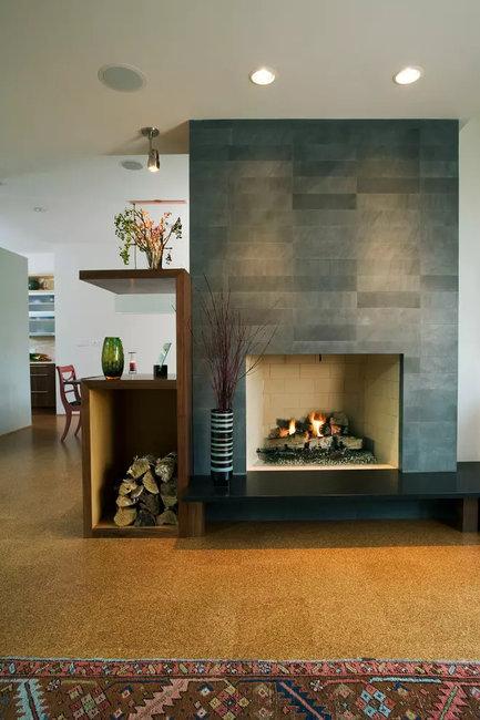 natural floor materials cork contemporary room design