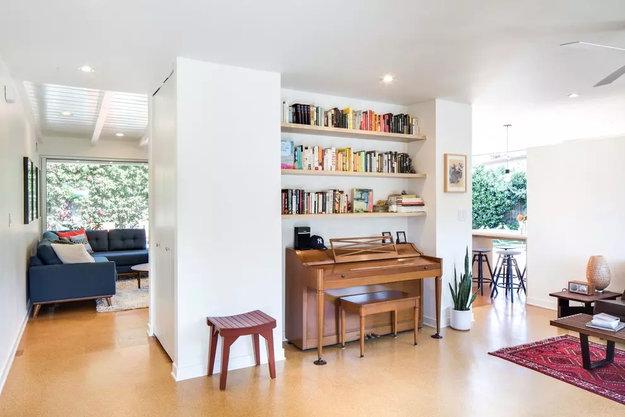 natural floor materials cork contemporary room design