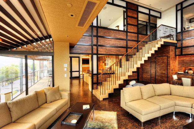 natural floor materials cork contemporary room design