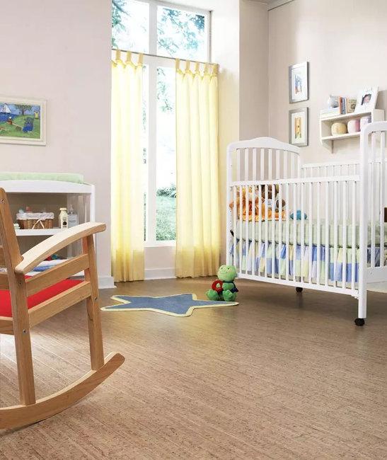 natural floor materials cork contemporary room design