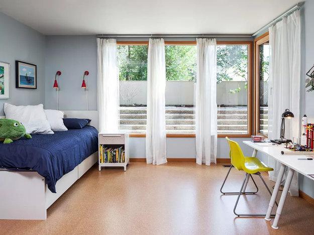 natural floor materials cork contemporary room design