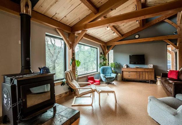 natural floor materials cork contemporary room design