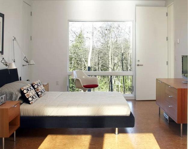 natural floor materials cork contemporary room design