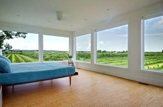 natural floor materials cork contemporary room design
