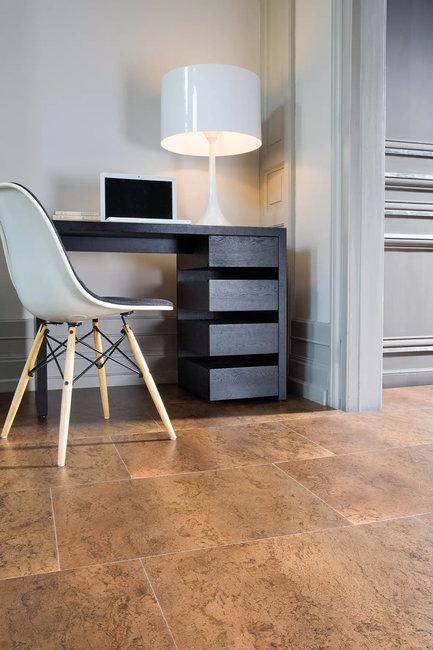 natural floor materials cork contemporary room design