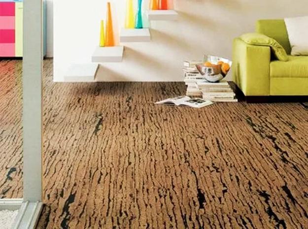 natural cork floor decoration
