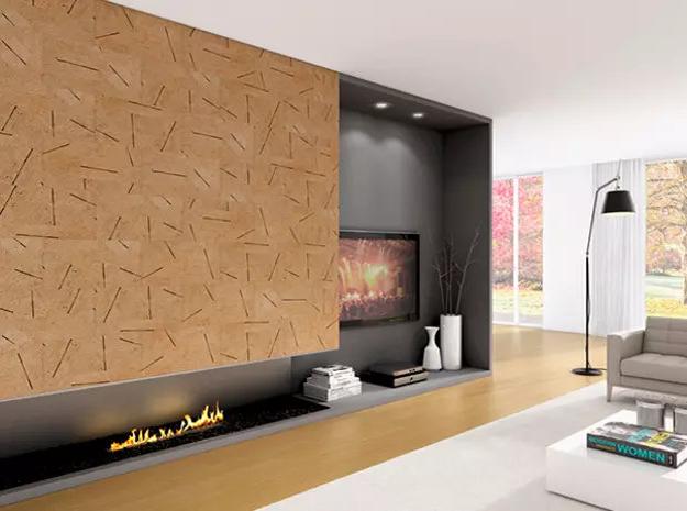 natural sustainable material cork wall design ideas