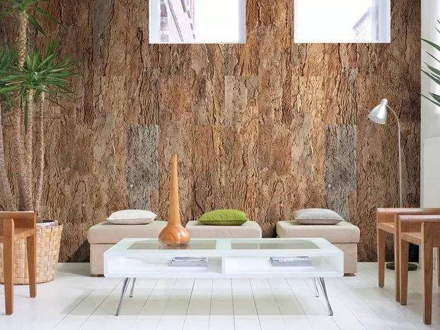 natural sustainable material cork wall design ideas