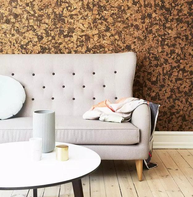 natural sustainable material cork wall design ideas