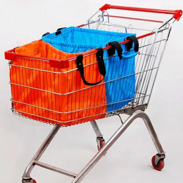 reusable bags shopping cart