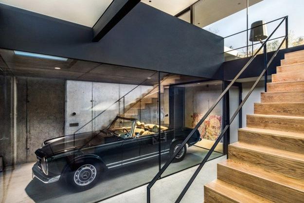 garage interiors furnishings lights