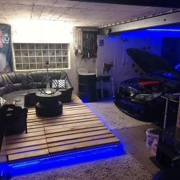contemporary lighting garage decorating