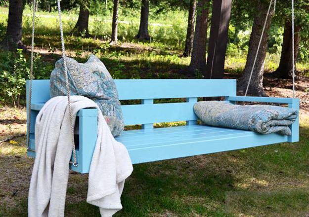 garden structures swing benches backyard ideas