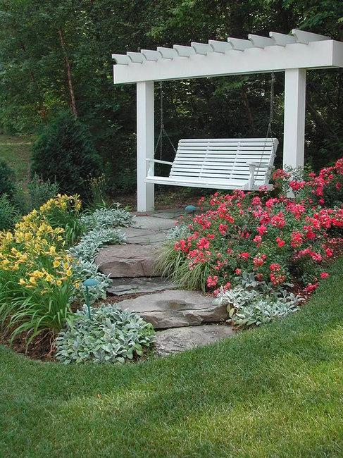pergola swing bench