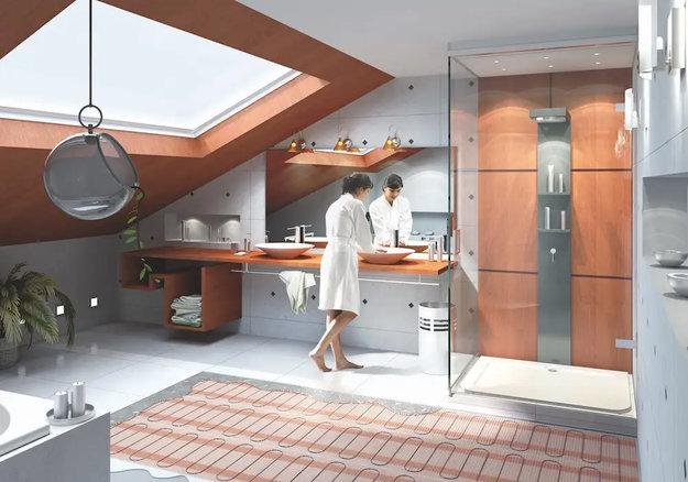 heated floor bathroom design