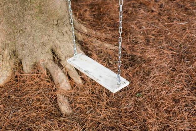how to hang chain swing