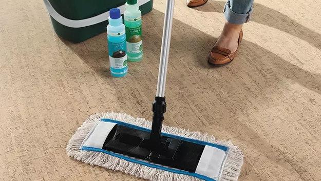 cleaning cork floors