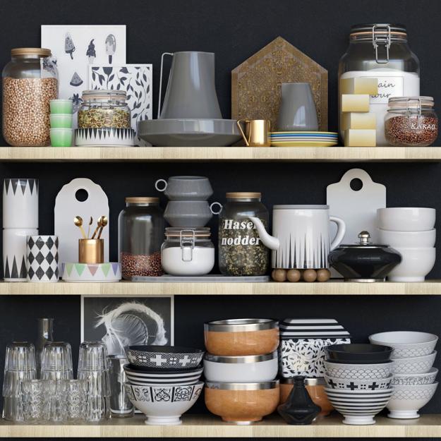 kitchen storage organization wall shelves