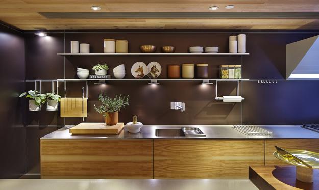 modern open kitchen shelf design ideas tableware displays