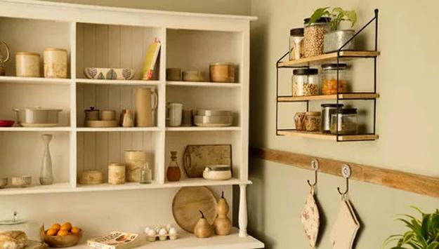 modern open kitchen shelf design ideas tableware displays